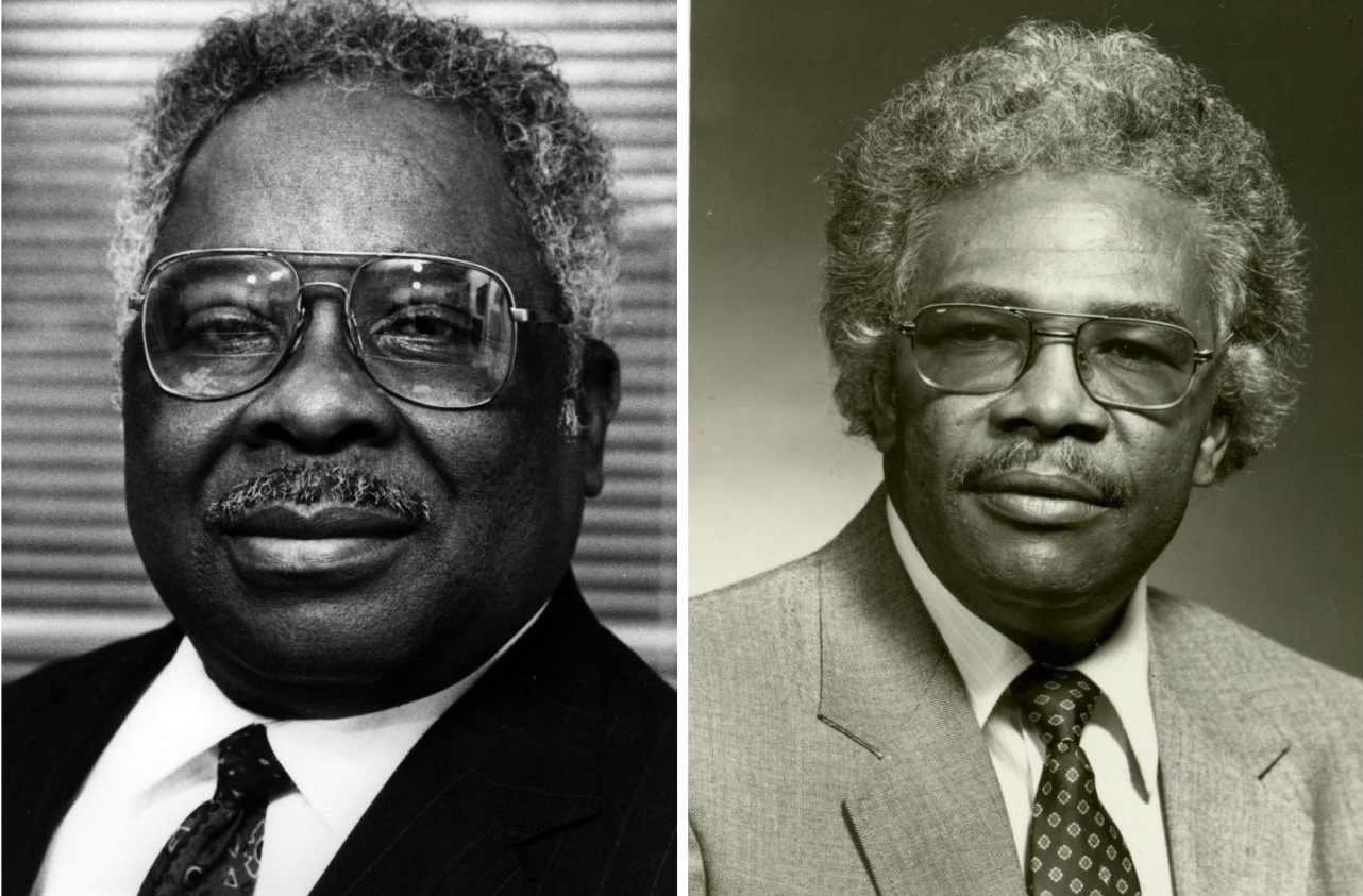 black and white headshots of Dr. Augustus Witherspoon and Lawrence Clark