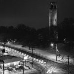 The Memorial Belltower as seen from Hillsborough Street