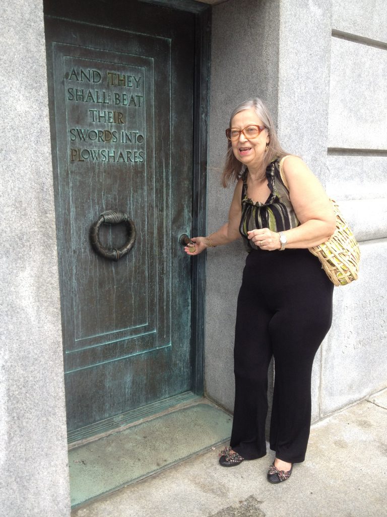 Ann Peyton Fearrington at the Shrine Room door