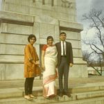 Ragini Murarka and her family at the base of the Belltower in 1971.