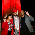 Lighting the Belltower red for another memorable NC State graduation.